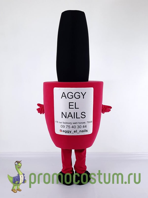 Ростовая кукла розовый гель-лак Aggy El nails вид сзади