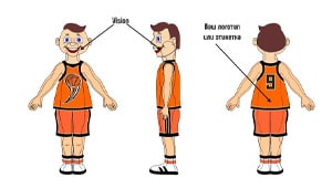 Эскиз ростовая кукла баскетболист, костюм баскетболиста