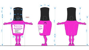 Эскиз ростовой куклы гель-лак Маникюрофф, костюма гель-лака