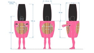 Эскиз ростовой куклы гель-лак One Moment, костюма гель-лака