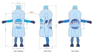 Эскиз ростовой куклы бутылка воды, костюма бутылки воды