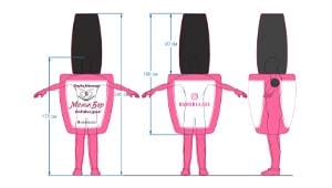 Эскиз ростовой куклы гель-лак Маник Бар, костюма гель-лака