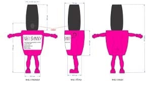 Эскиз ростовой куклы гель-лак Nail Sunny, костюма гель-лака