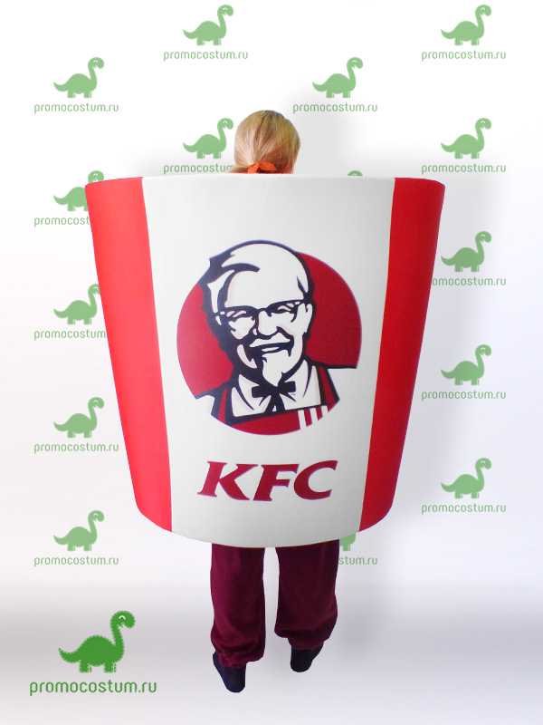 Ростовая кукла KFC, костюм KFC вид сзади