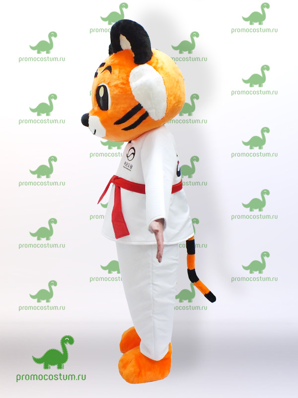 Ростовая кукла корейский тигр, костюм корейского тигра вид сбоку