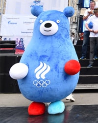 Ростовая кукла Олимпийский мишка, костюм олимпийского мишки