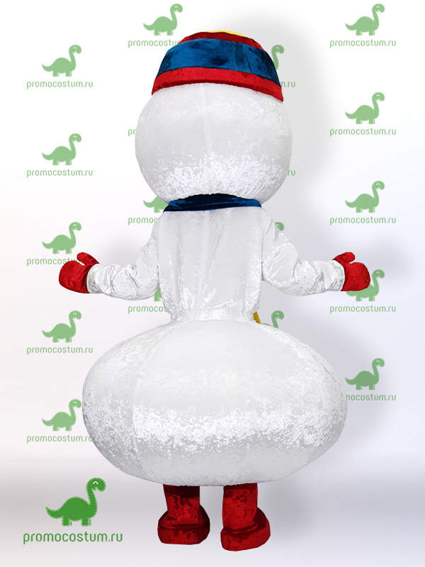 Костюм снеговика вид сбоку, ростовая кукла снеговик вид сбоку