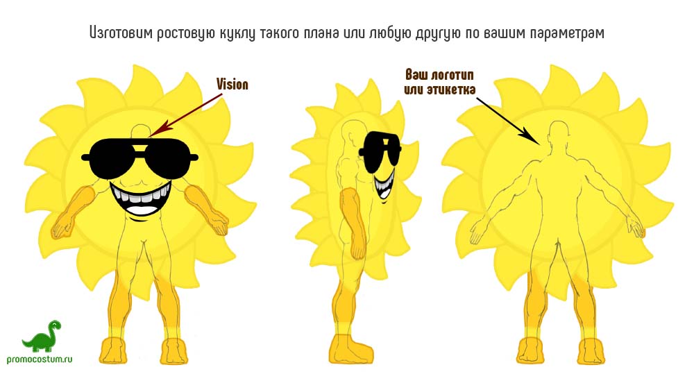 ростовая кукла солнца, костюм солнца