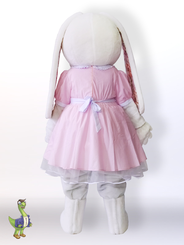 Ростовая кукла зайка, костюм зайки в платье вид сзади
