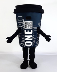 Ростовая кукла стакан кофе One price coffee, костюм стакана кофе One price coffee