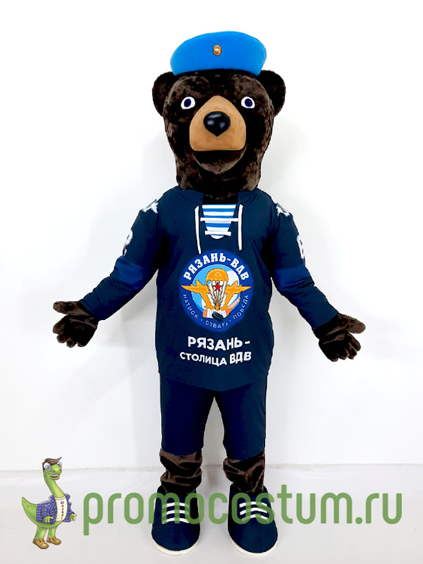 Ростовая кукла медведь Федерация Хоккея РО, костюм медведя Федерация Хоккея РО