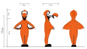 Эскиз ростовая кукла птица додо, костюм птица додо