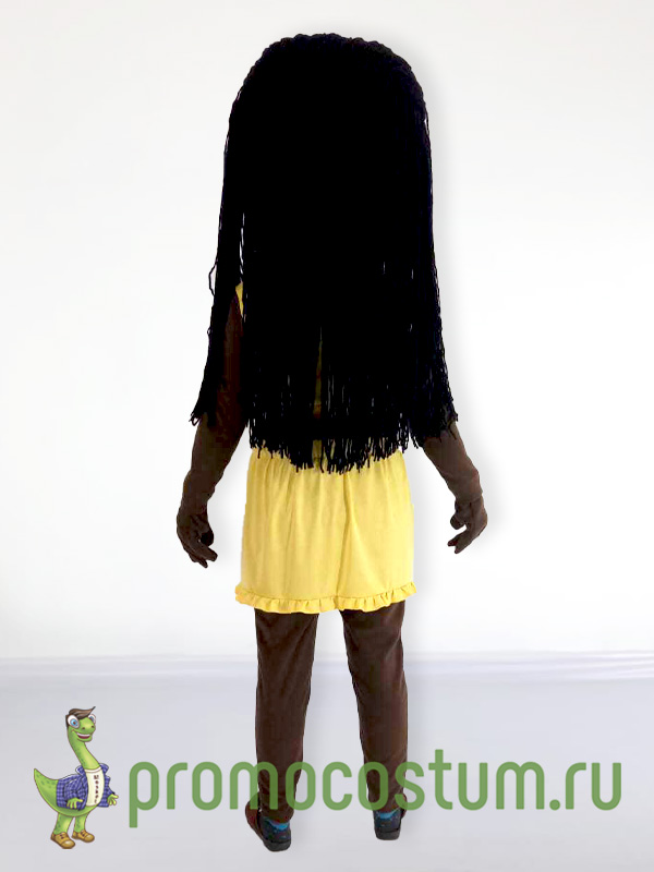 Ростовая кукла африканка, костюм африканки — вид сзади