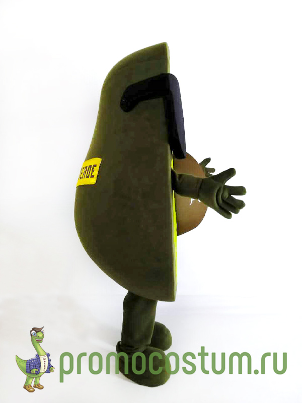 Ростовая кукла авокадо Artfruit, костюм авокадо Artfruit — вид сбоку