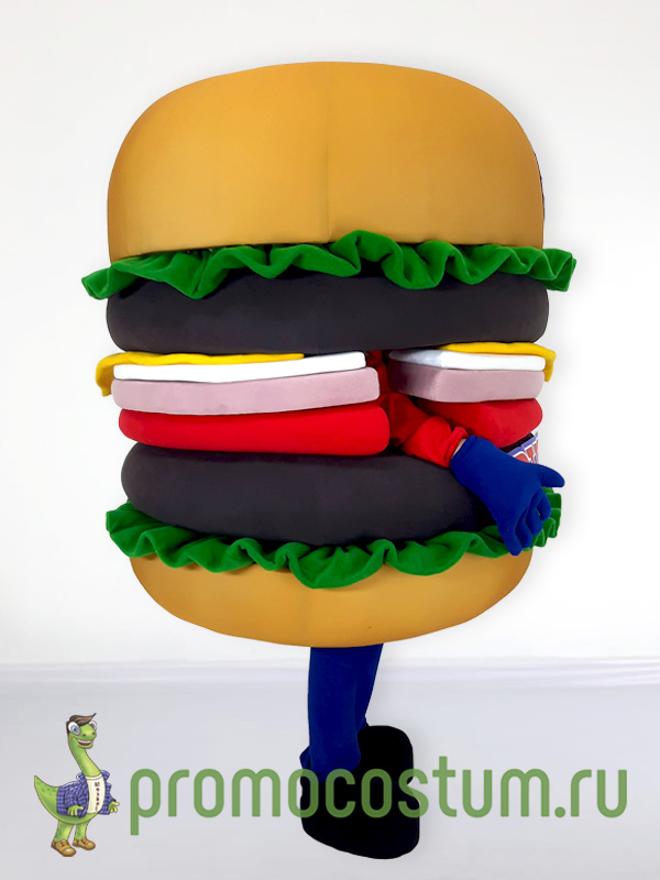 Ростовая кукла бургер Burgers, костюм бургера Burgers — вид сбоку