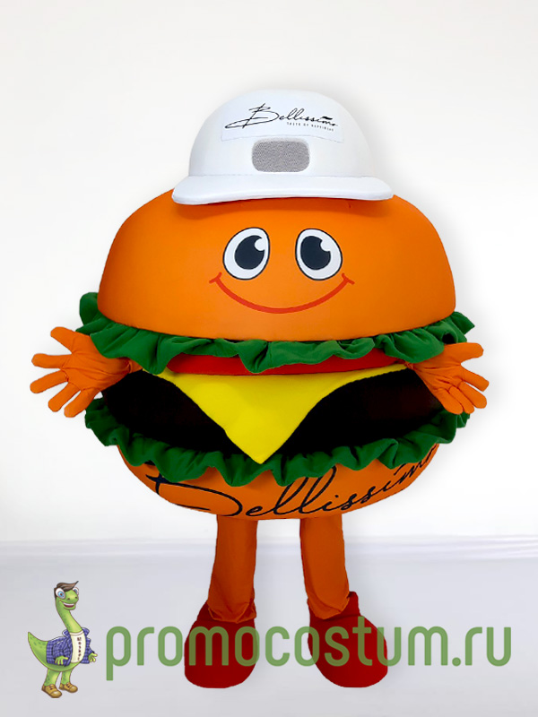 Ростовая кукла гамбургер Bellissimo, костюм гамбургера Bellissimo
