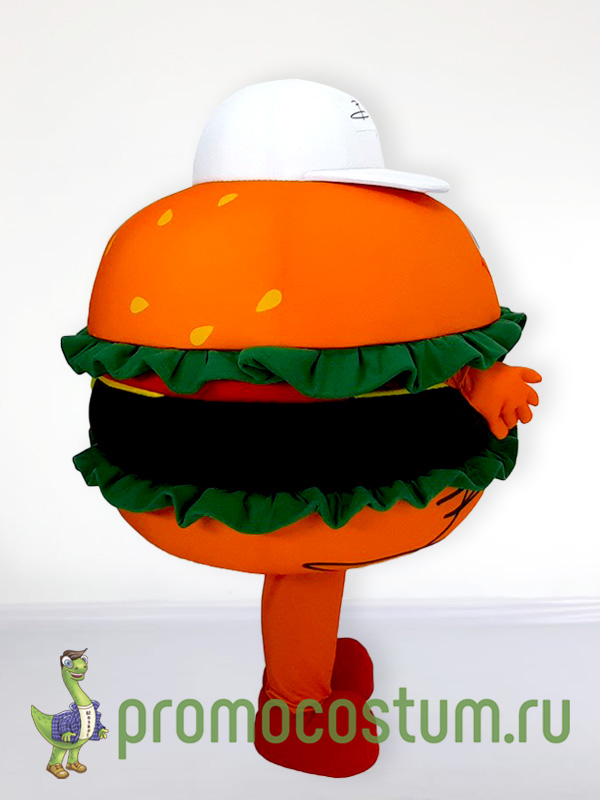 Ростовая кукла гамбургер Bellissimo, костюм гамбургера Bellissimo — вид сбоку