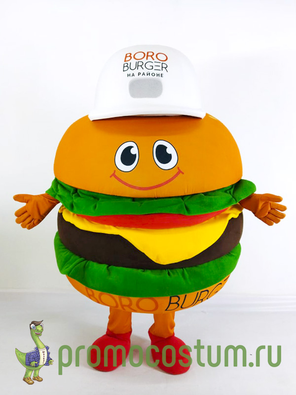 Ростовая кукла гамбургер Boro Burger, костюм гамбургера Boro Burger
