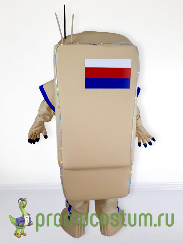 Ростовая кукла космонавт «Приокский», костюм космонавта «Приокский» — вид сзади