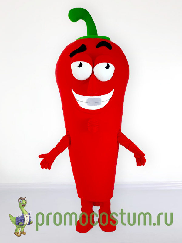 Ростовая кукла красный перец «Peppers Pizza», костюм красного перца «Peppers Pizza»