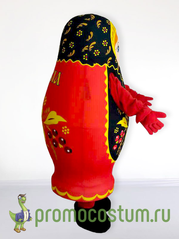 Ростовая кукла матрешка, костюм матрешки — вид сбоку