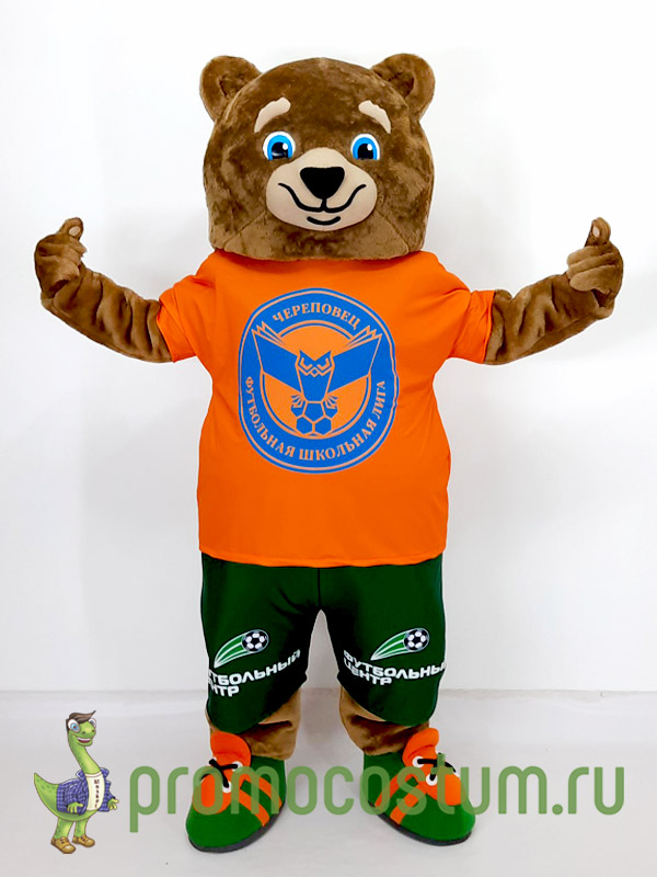 Ростовая кукла медведь Футбольный центр, костюм медведя Футбольный центр