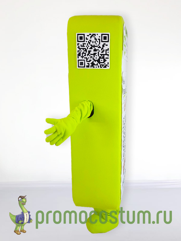 Ростовая кукла мобильный телефон «Всем еды», костюм мобильного телефона «Всем еды» — вид сбоку