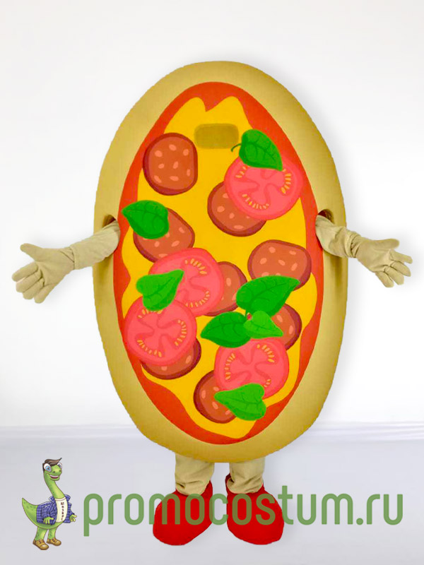 Ростовая кукла овальная пицца «Gugenot pizza», костюм овальной пиццы «Gugenot pizza»