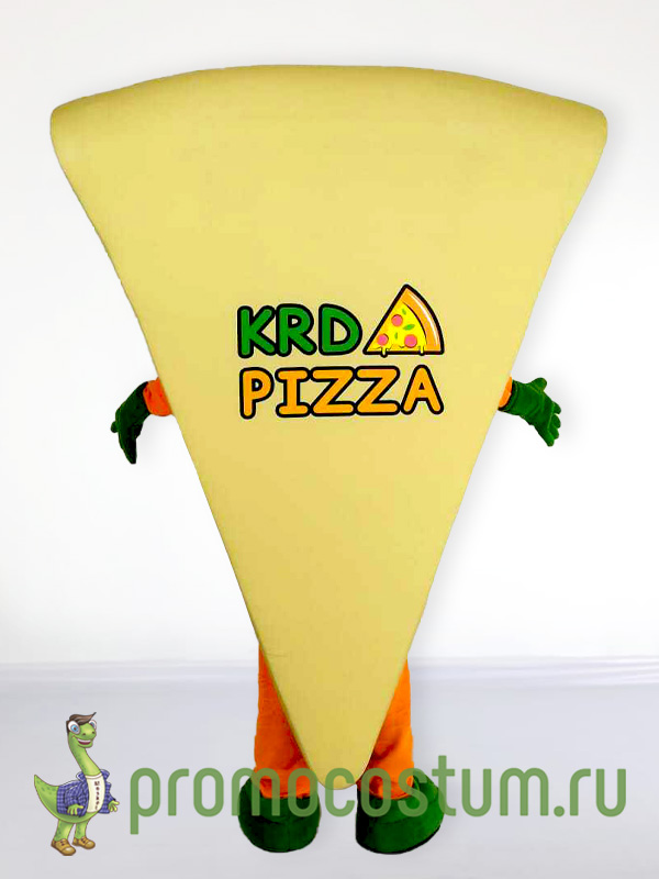 Ростовая кукла пицца «Krdpizza», костюм пиццы «Krdpizza» — вид сзади
