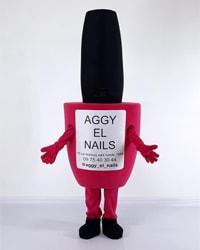 Ростовая кукла розовый гель-лак Aggy El nails, костюм гель-лака