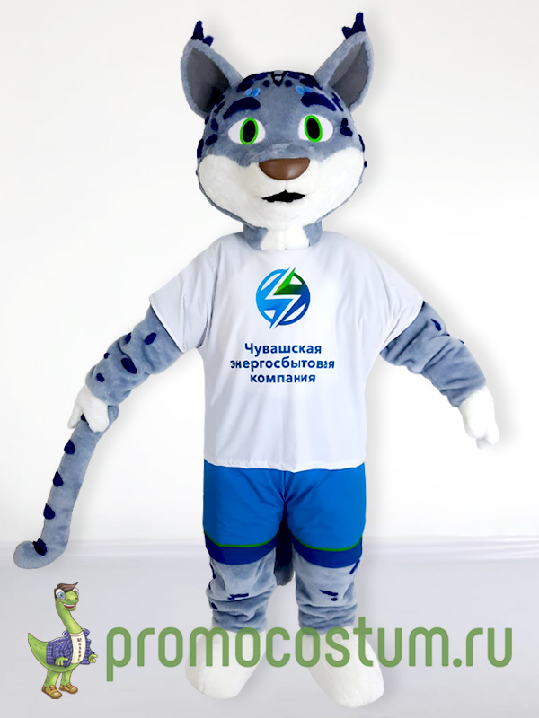 Ростовая кукла рысь «Трансэнергопром», костюм рыси «Трансэнергопром»