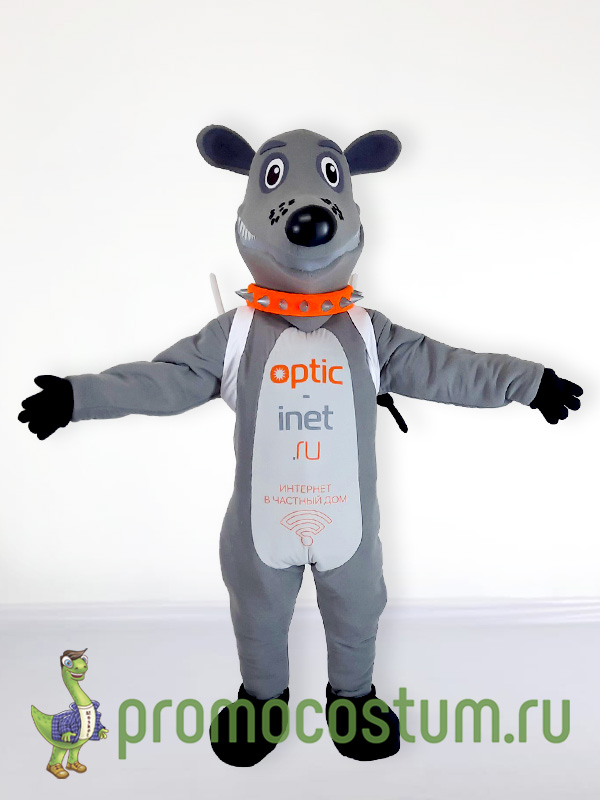 Ростовая кукла серая собака «Optic-inet», костюм серой собаки «Optic-inet»