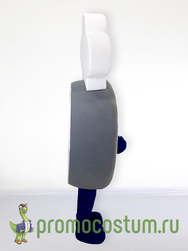 Ростовая кукла сковородка Mr.Skovorodkin, костюм сковородки Mr.Skovorodkin — вид сбоку