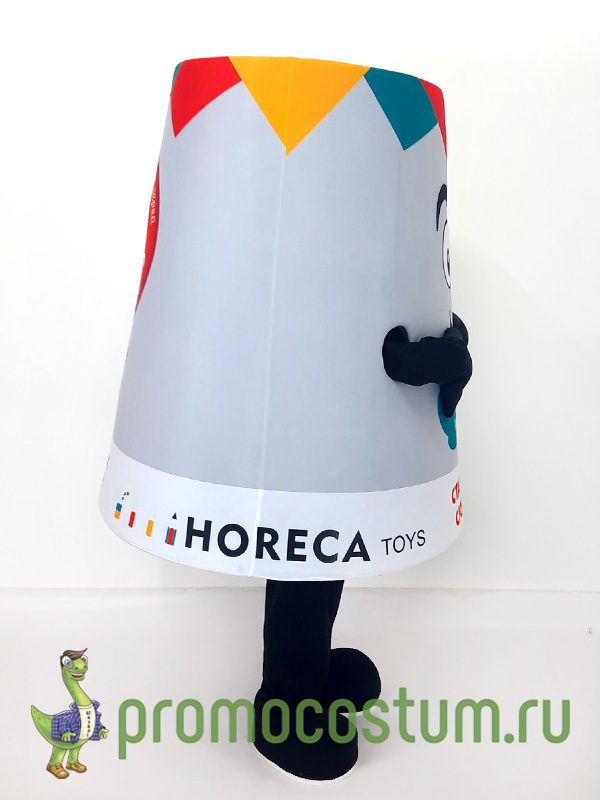 Ростовая кукла стакан Horeca Toys, костюм стакана Horeca Toys — вид сбоку