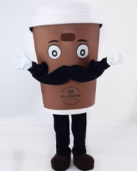 Ростовая кукла стакан кофе Mr.Coffee, костюм кофе