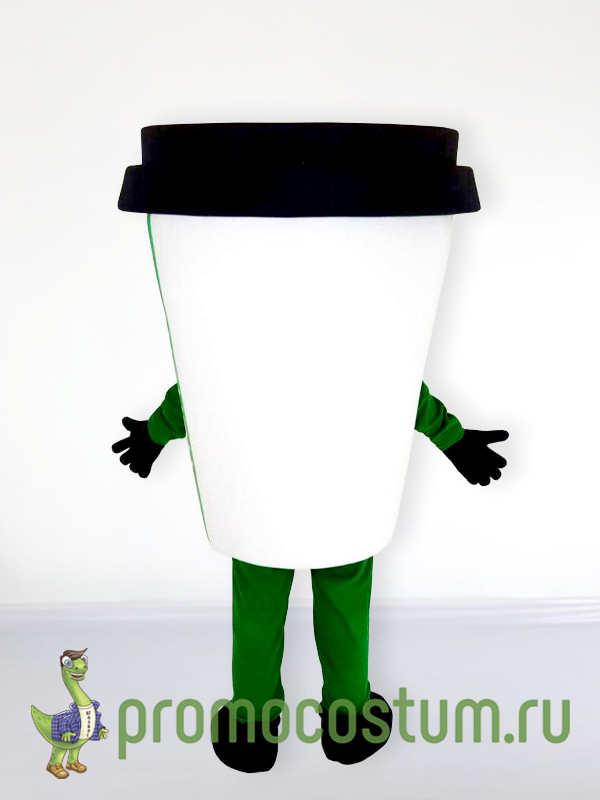 Ростовая кукла стакан кофе "HOHORO", костюм стакана кофе "HOHORO" — вид сзади