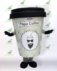 Ростовая кукла стакан кофе Papa Coffee, костюм стакана кофе