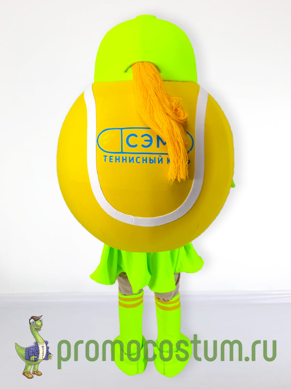 Ростовая кукла теннисный мячик «СЭМЗ» №2, костюм теннисного мячика «СЭМЗ» №2 — вид сзади