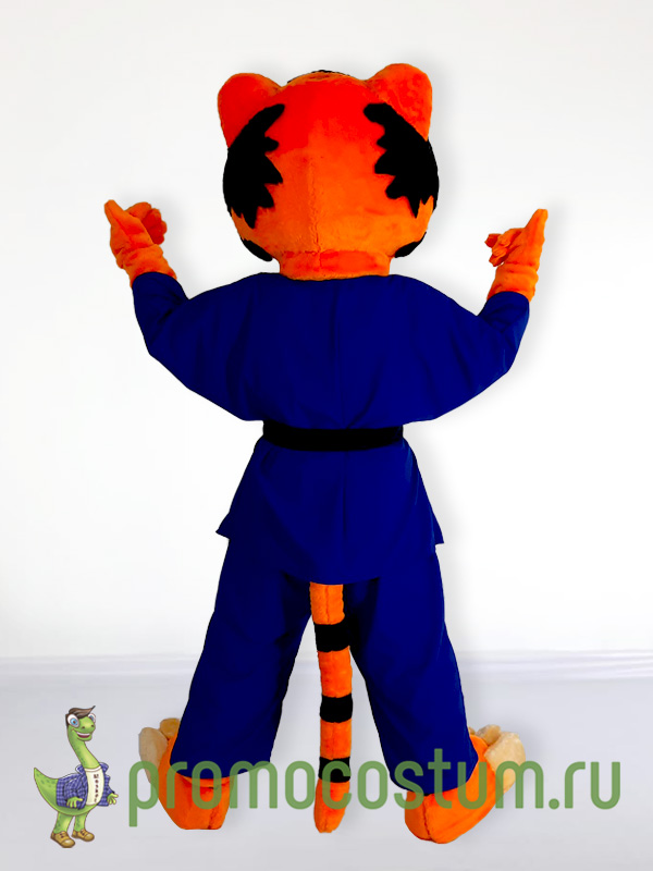 Ростовая кукла тигр «Мир печати», костюм тигра «Мир печати» — вид сзади