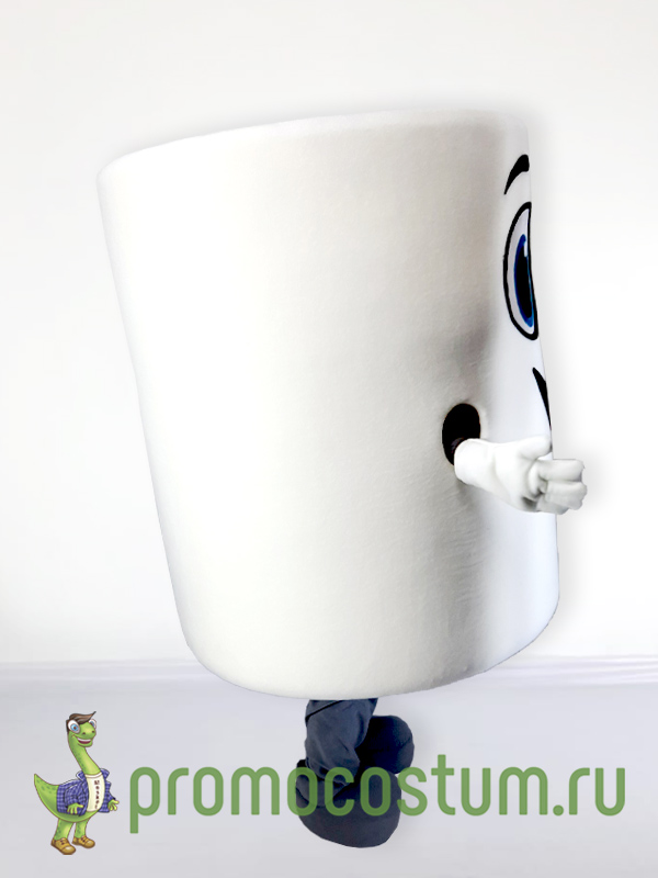 Ростовая кукла туалетная бумага «Улыбка радуги», костюм туалетной бумаги «Улыбка радуги» — вид сбоку