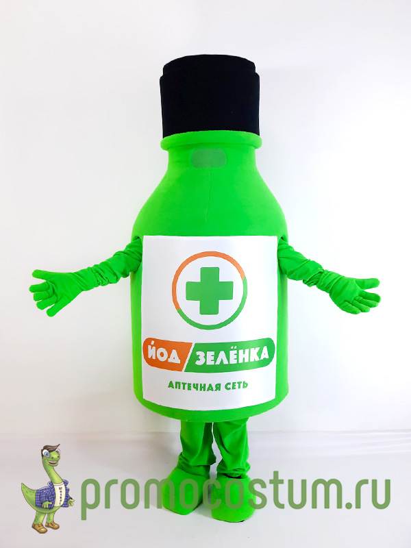Ростовая кукла зеленка, костюм зеленки