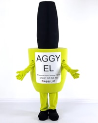 Ростовая кукла зеленый гель-лак Aggy El nails, костюм гель-лака